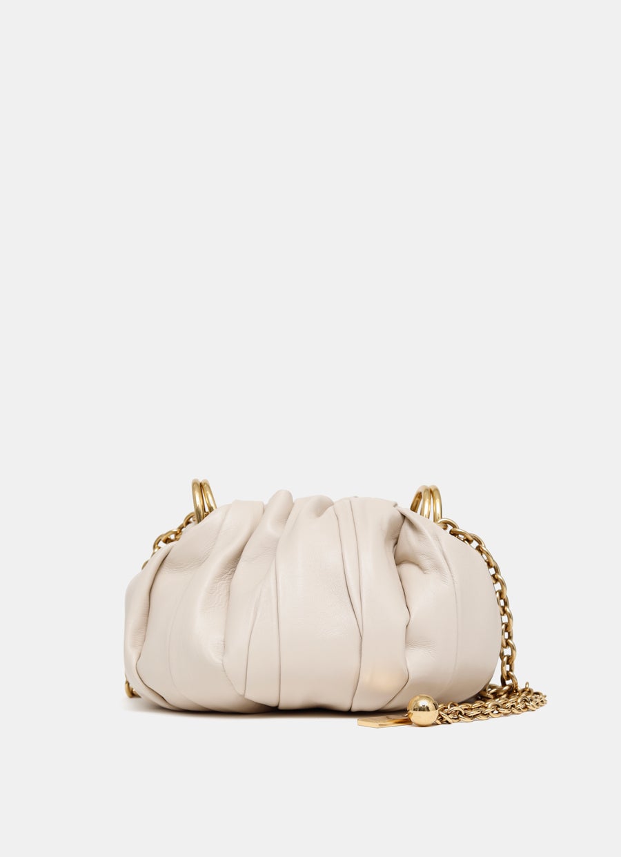 Bolso de hombro Plissé con cadena