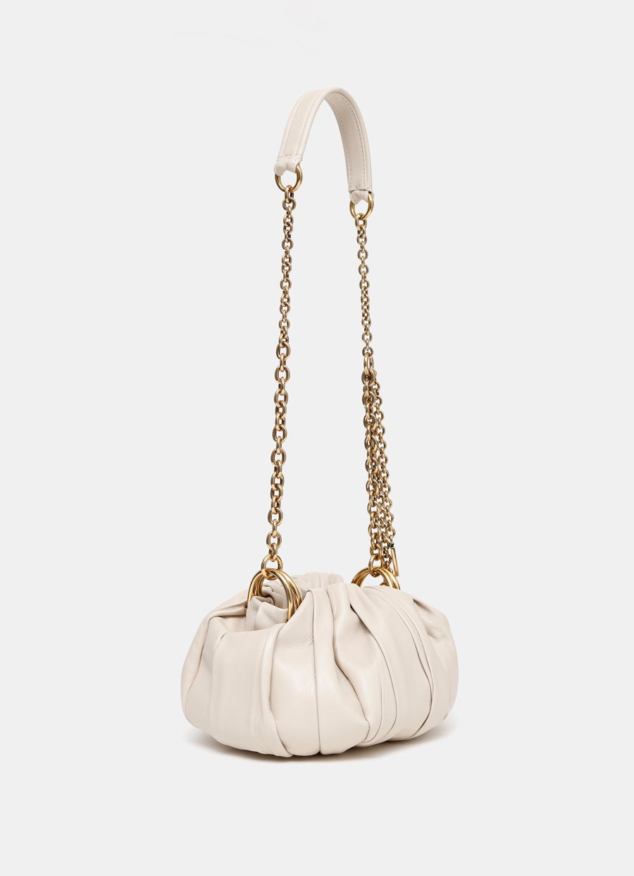 Bolso de hombro Plissé con cadena