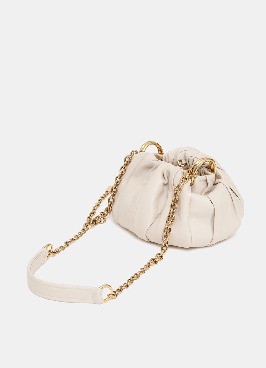 Bolso de hombro Plissé con cadena