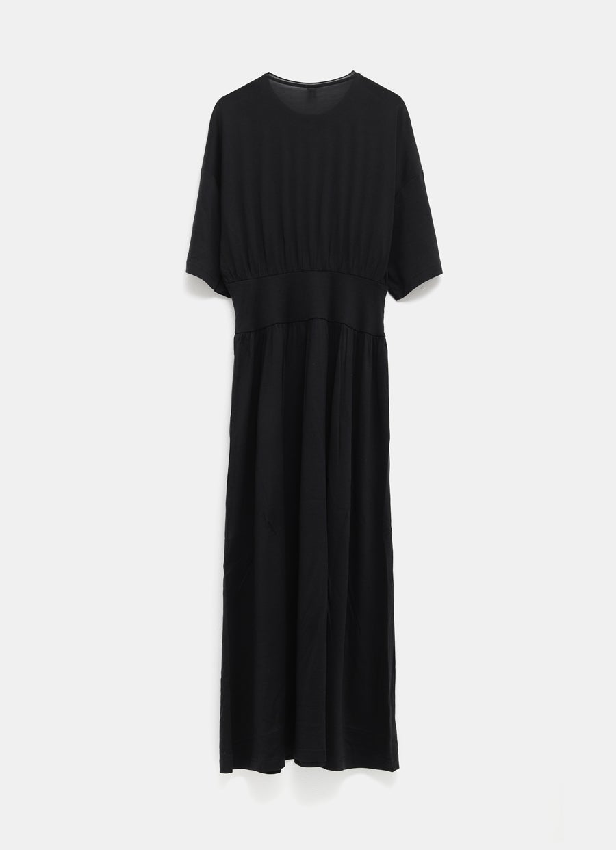 Vestido camiseta de seda y algodón