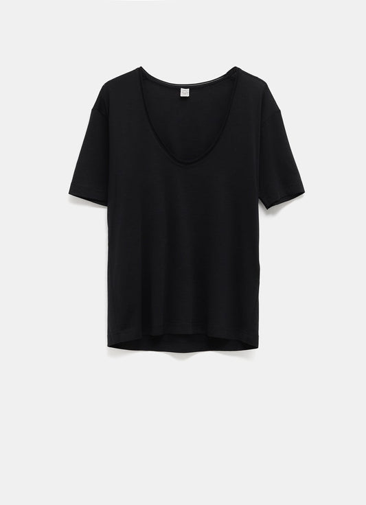 Camiseta de algodón y seda