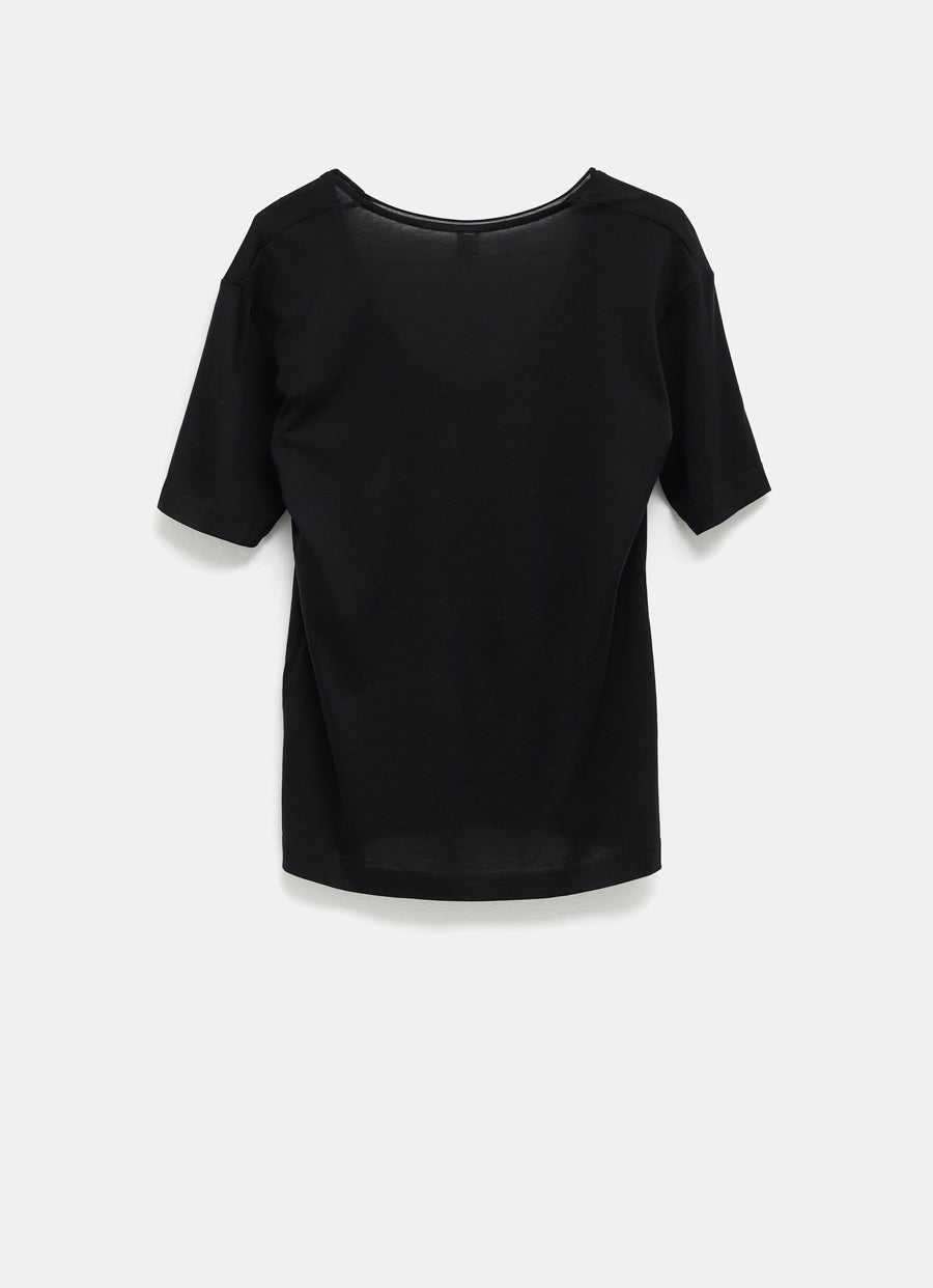 Camiseta de algodón y seda