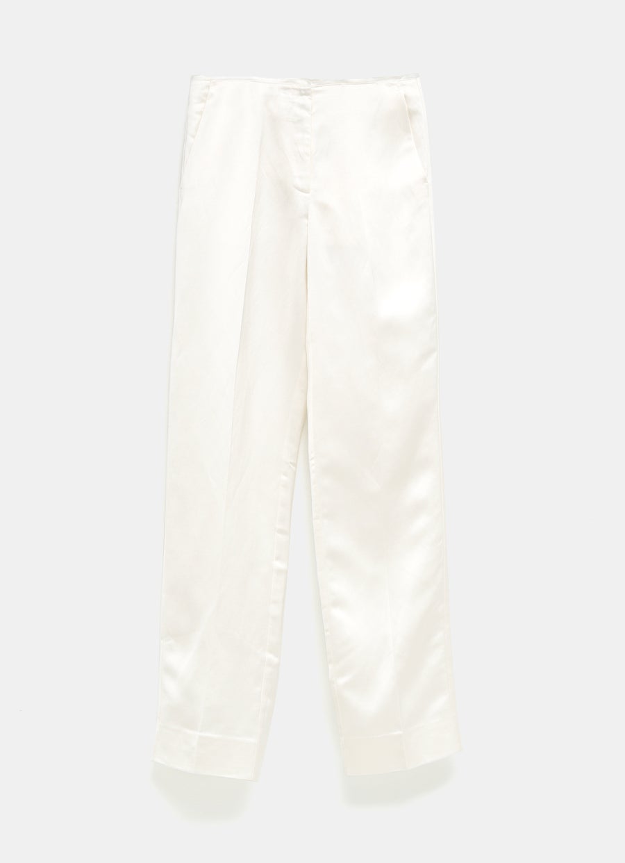 Pantalón recto con doble pinza