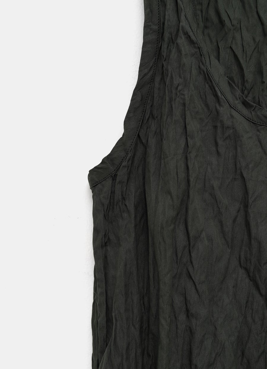 Vestido arrugado sin mangas