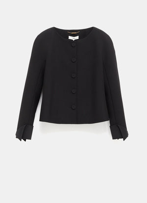 Chaqueta ajustada sin cuello