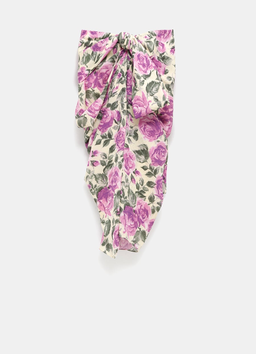 Falda midi floral