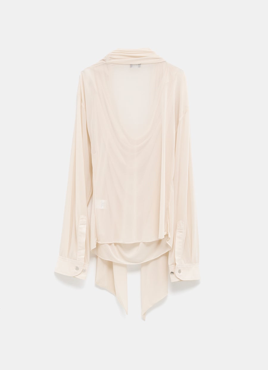 Blusa con escote drapeado