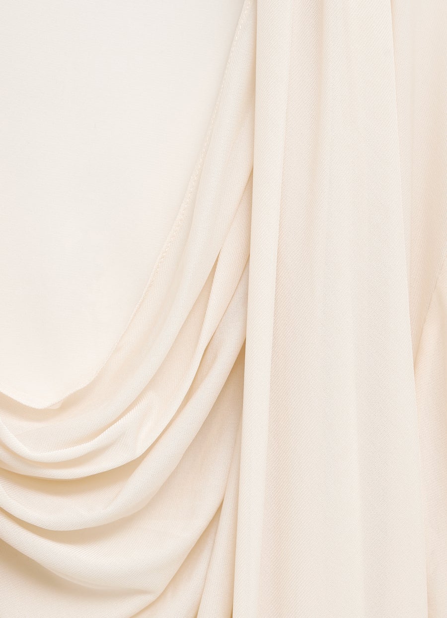 Blusa con escote drapeado