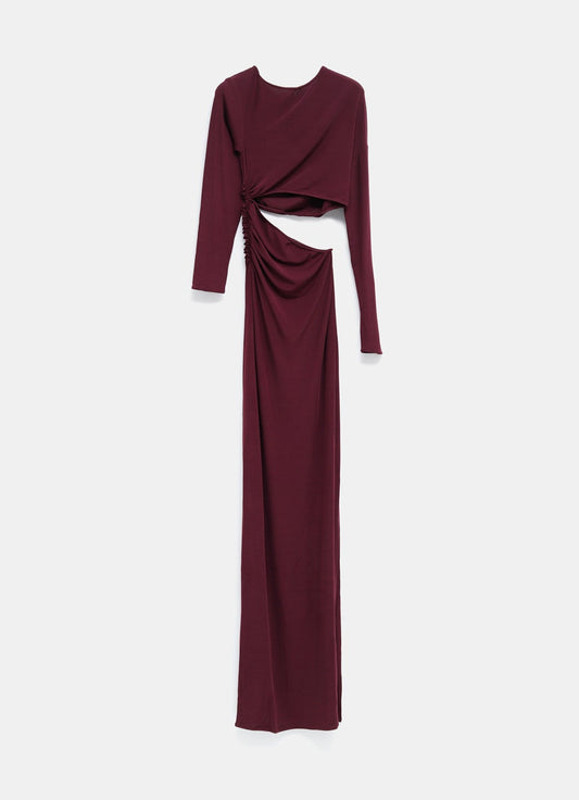 Vestido largo con abertura