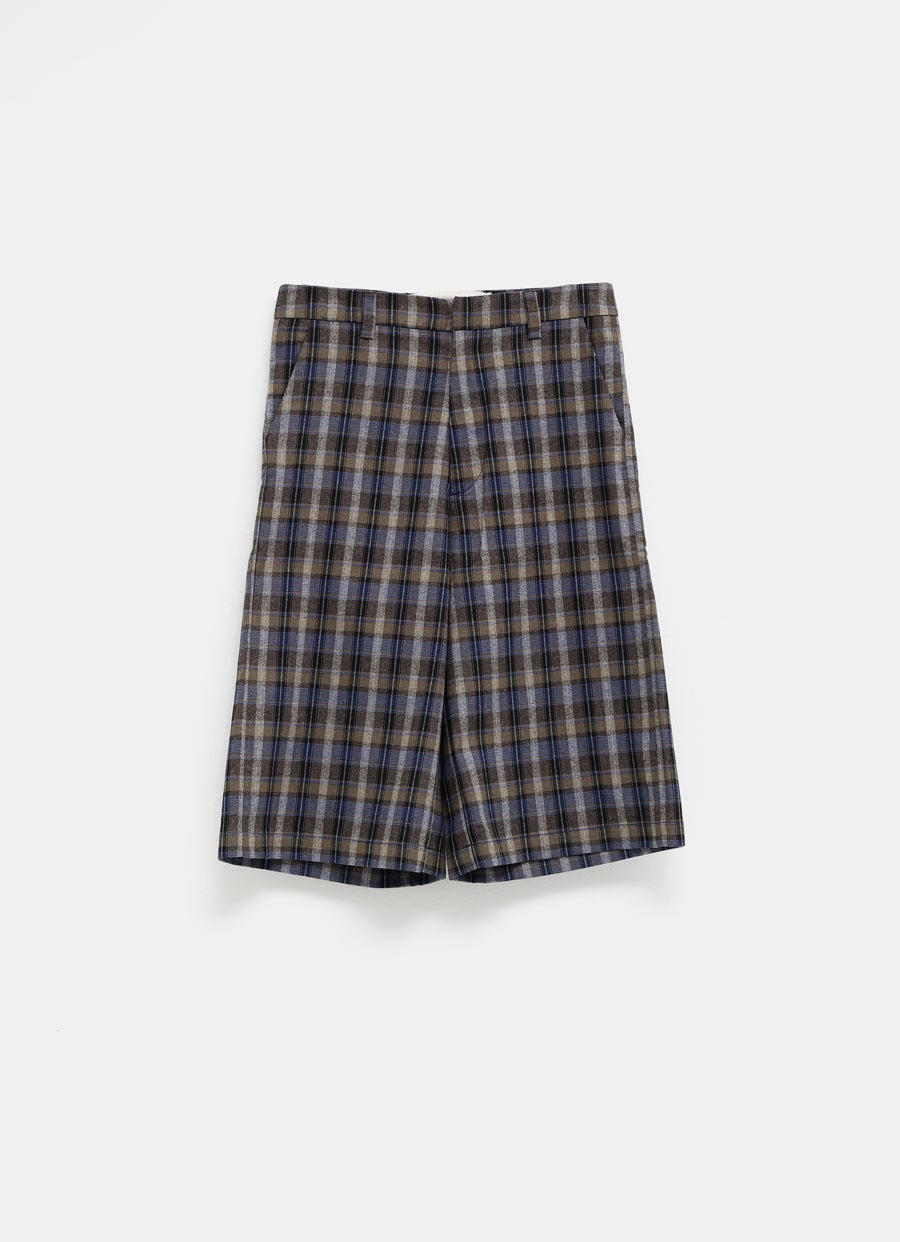 Pantalón corto unisex a cuadros