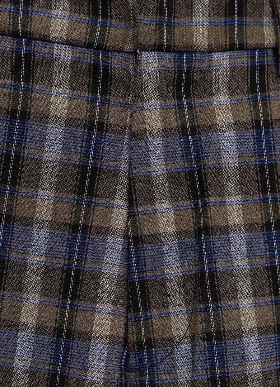 Pantalón corto unisex a cuadros