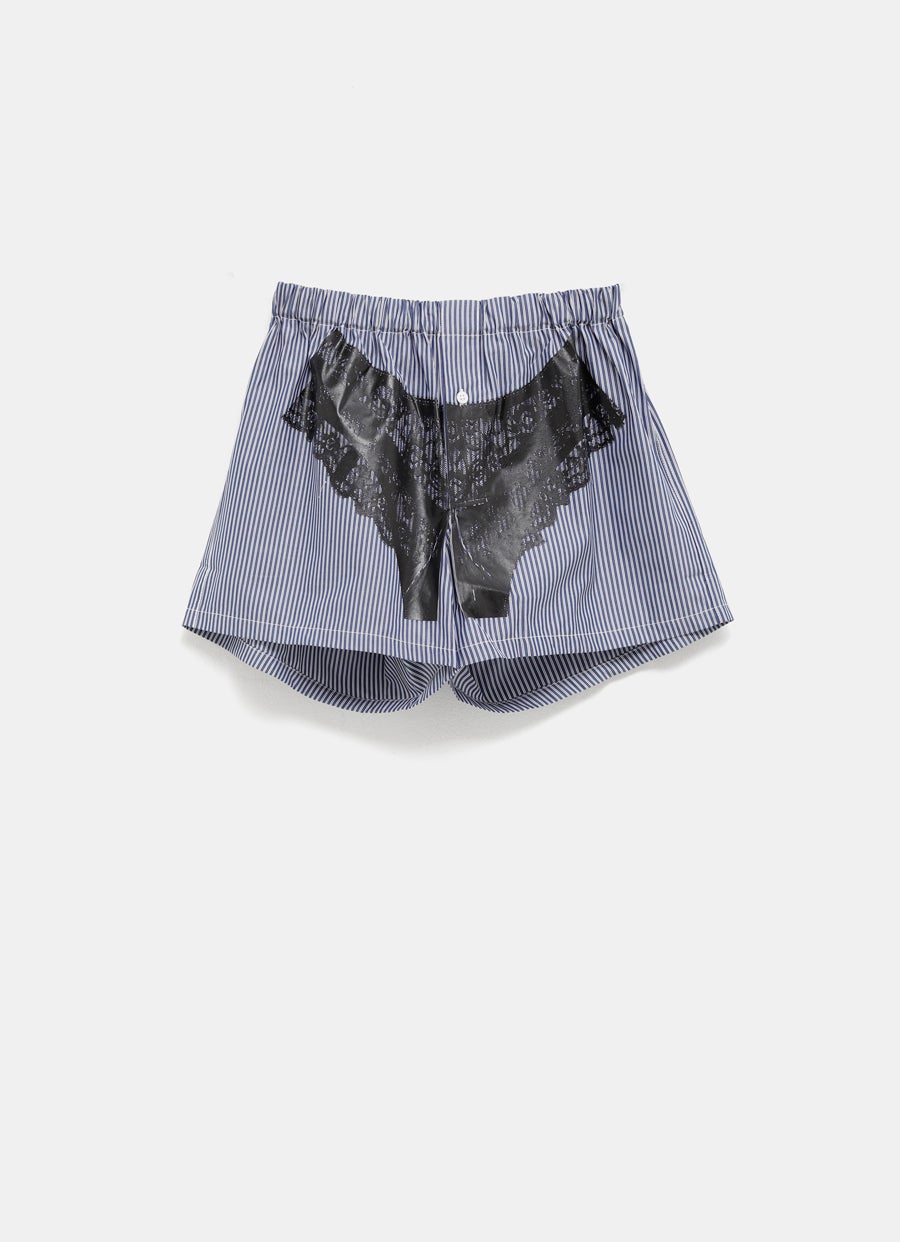 Boxer a rayas con estampado