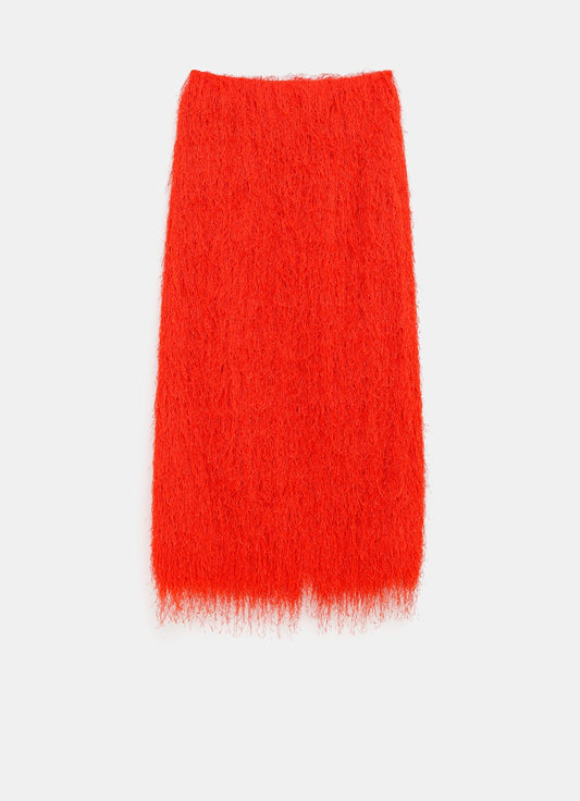 Falda en tejido de flecos