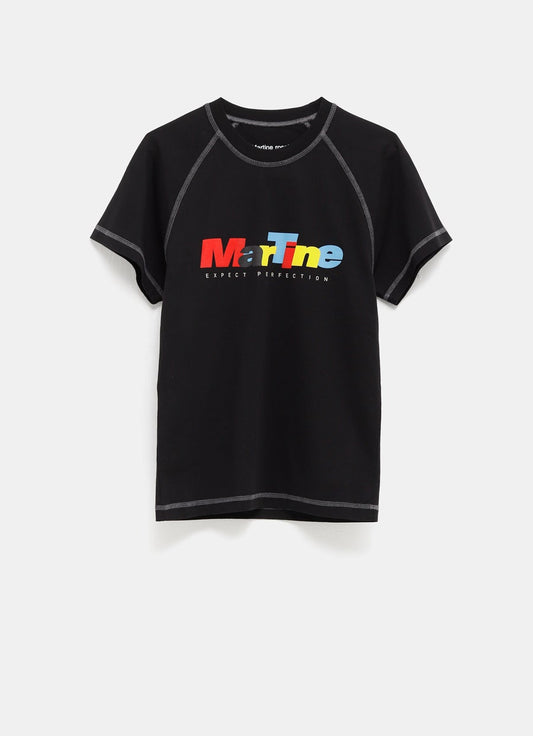 Camiseta encogida raglán