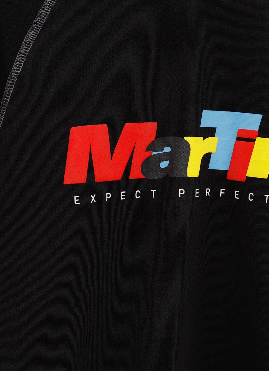 Camiseta encogida raglán