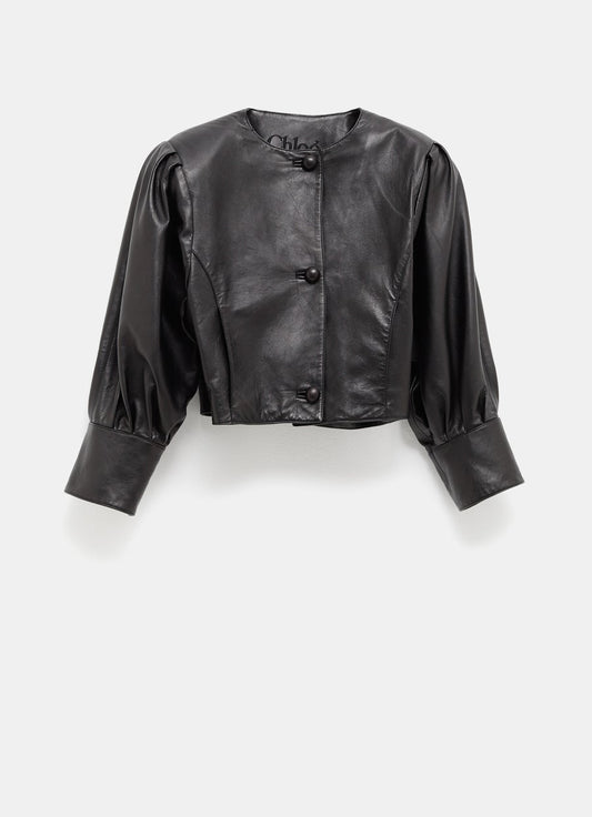 Chaqueta corta de piel