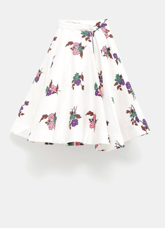 Falda midi floral