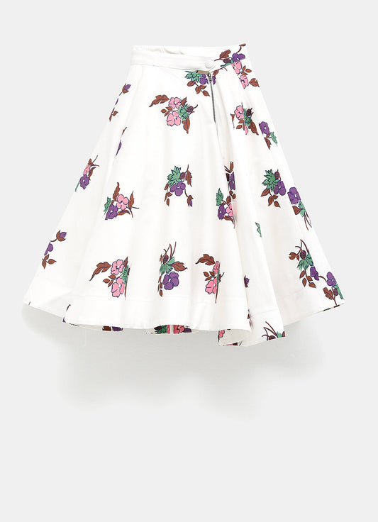Falda midi floral
