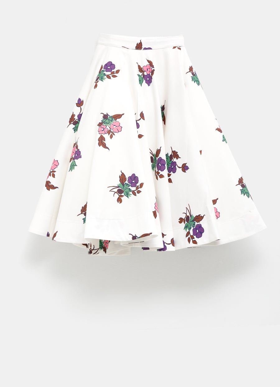 Falda midi floral