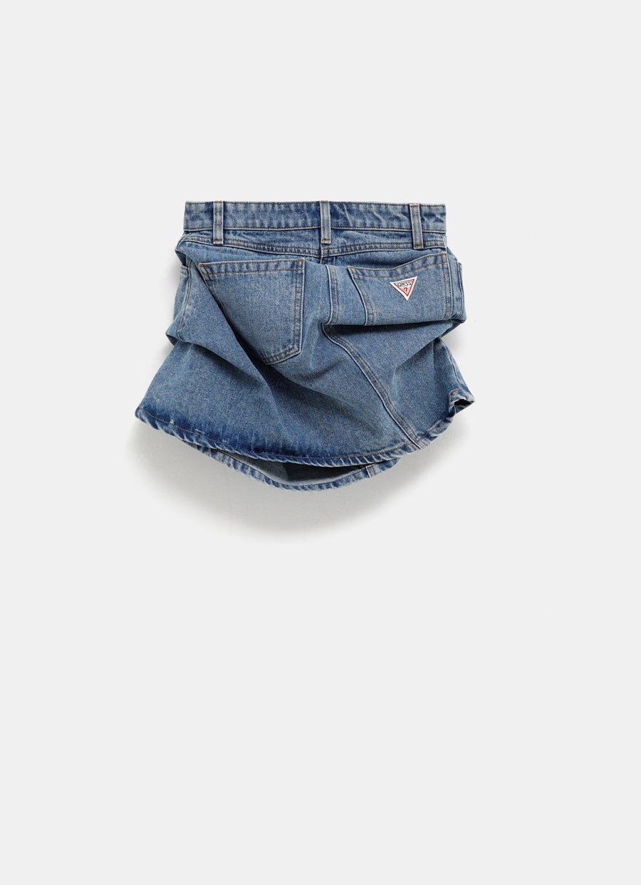 Falda mini drapeada