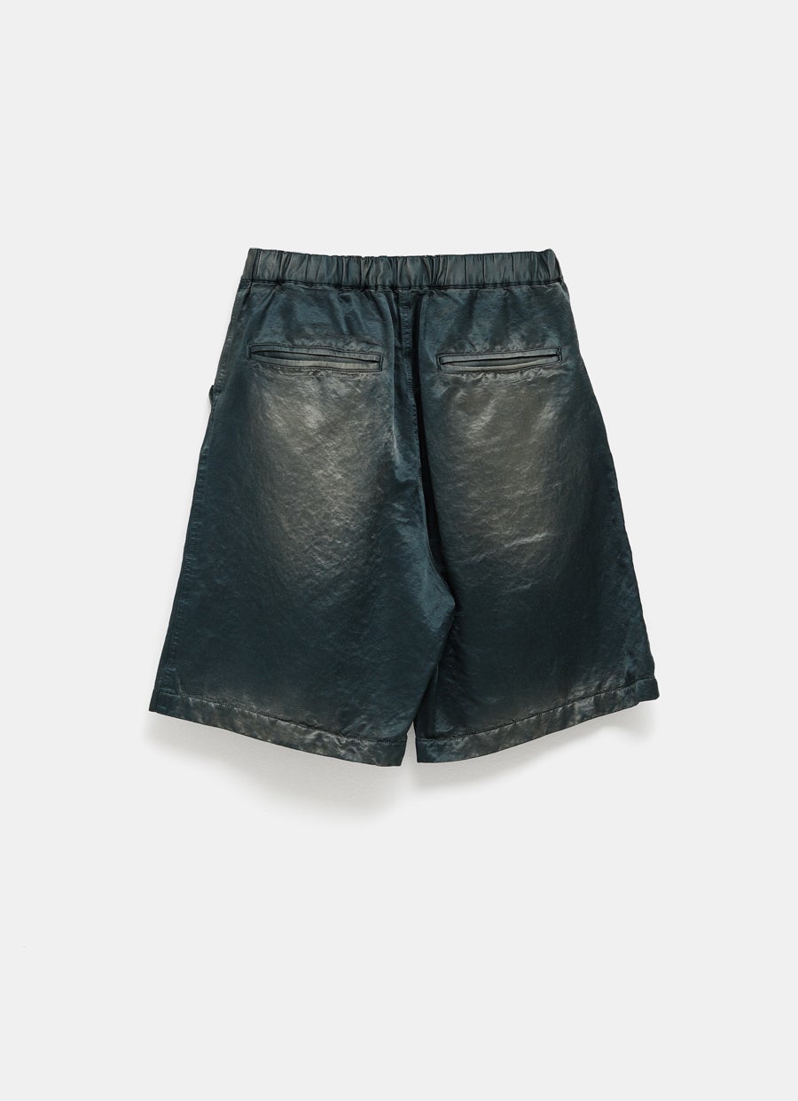Pantalón corto de raso con efecto descolorido