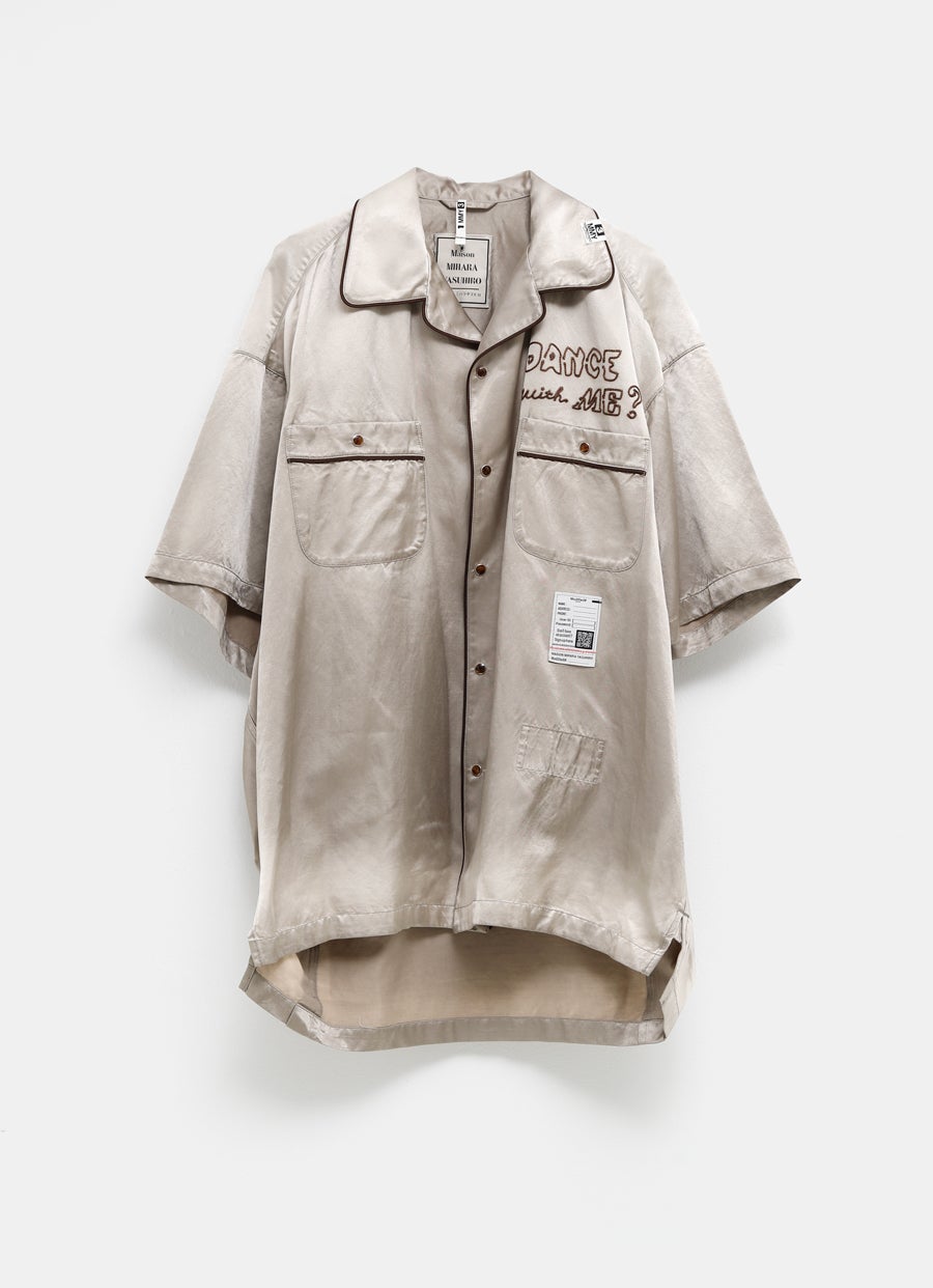 Camisa de raso con efecto descolorido
