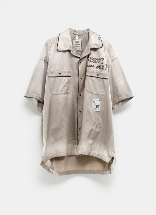Camisa de raso con efecto descolorido