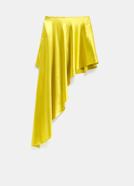 Falda de satén asimétrica