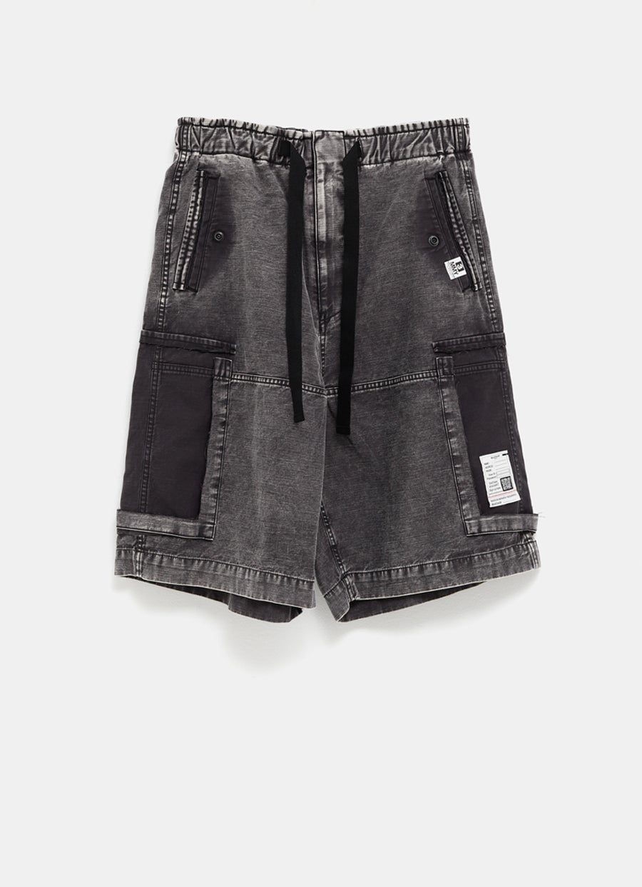 Pantalón corto cargo de satén