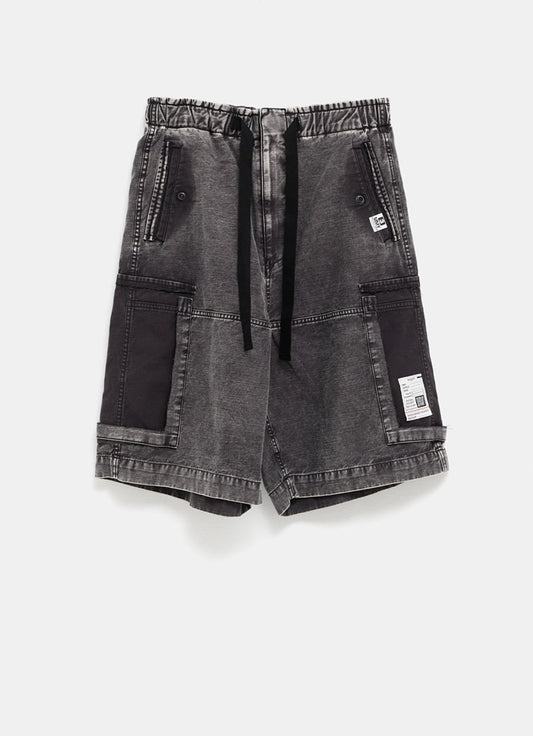 Pantalón corto cargo de satén
