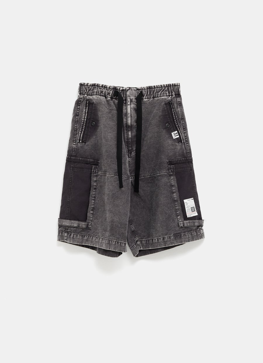 Pantalón corto cargo de satén