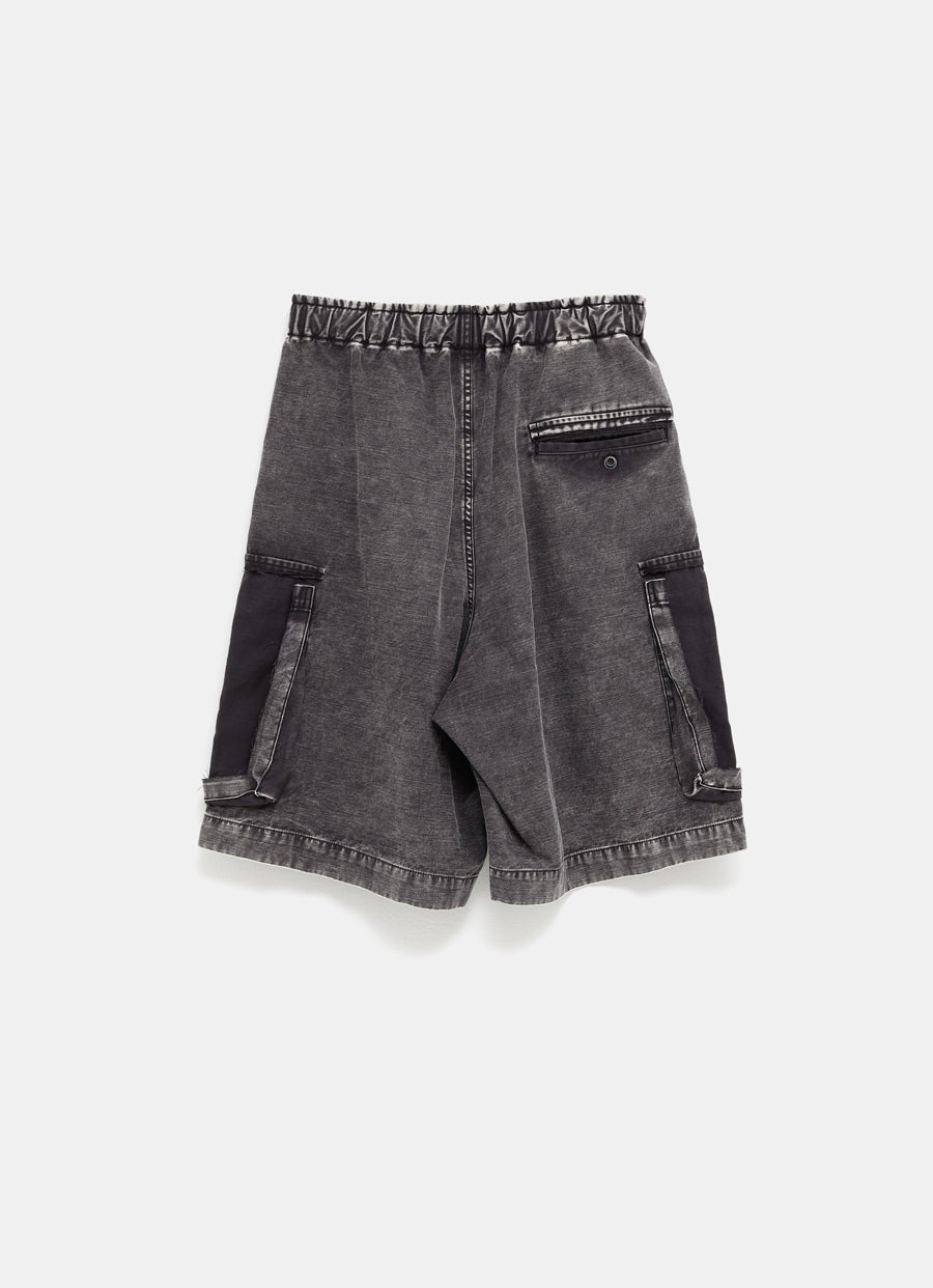Pantalón corto cargo de satén