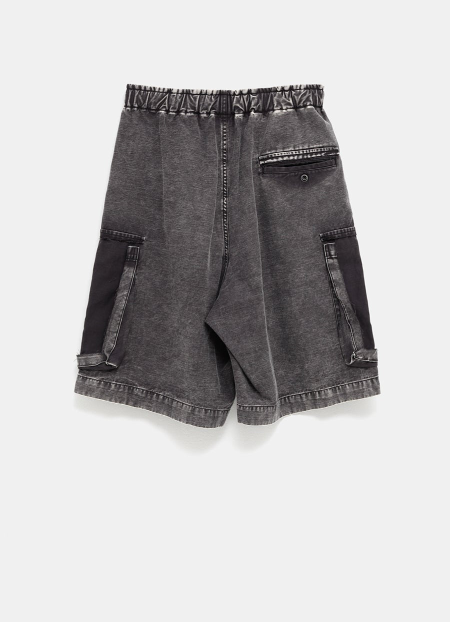 Pantalón corto cargo de satén