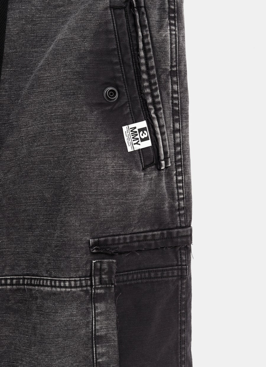 Pantalón corto cargo de satén