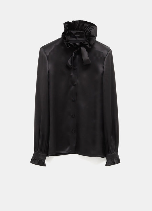 Camisa con lazo para mujer