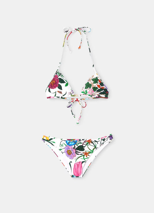Bikini de punto brillante estampado