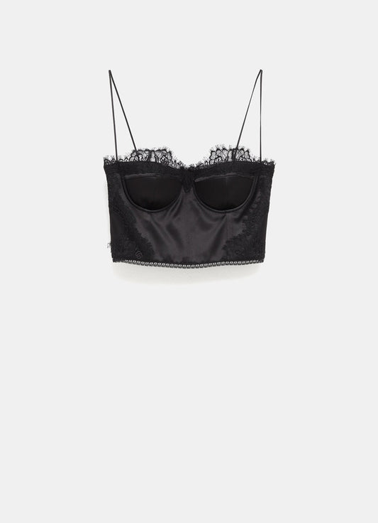 Top de satén para mujer