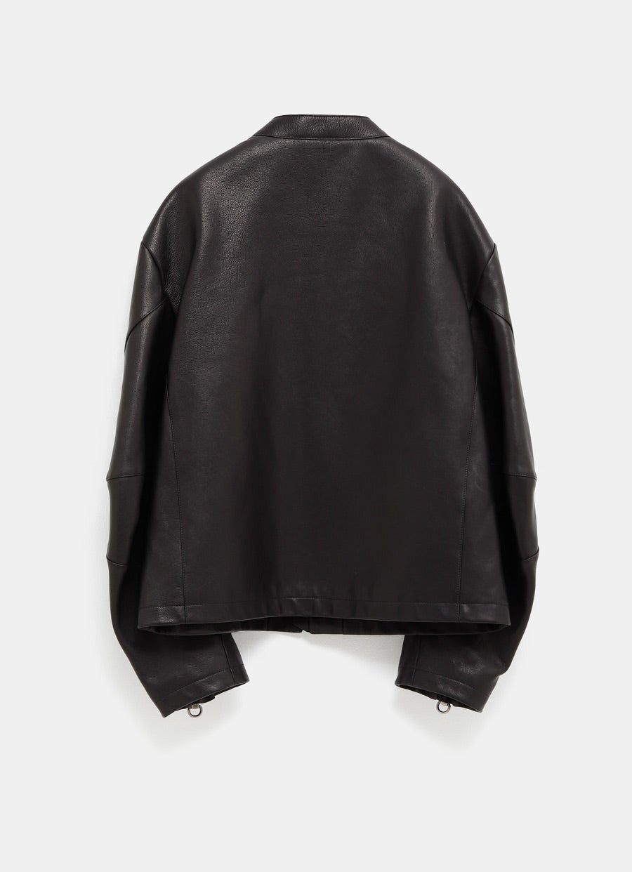 Chaqueta de piel con Horsebit para hombre