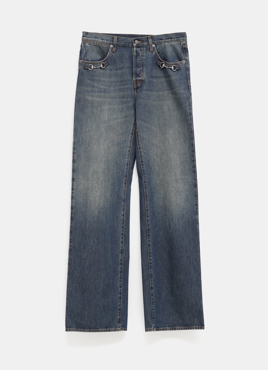 Pantalón vaquero con Horsebit para hombre