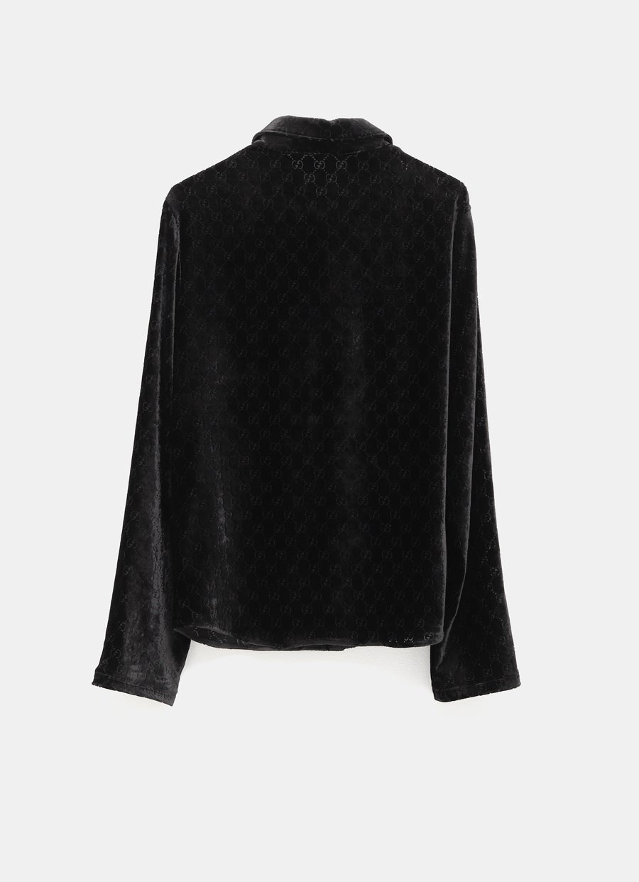 Camisa de terciopelo con GG para hombre