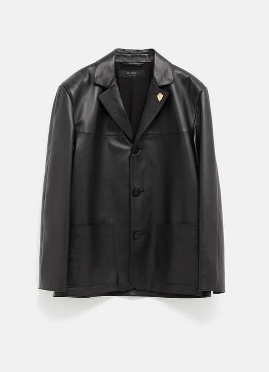 Chaqueta en piel napa suave para hombre