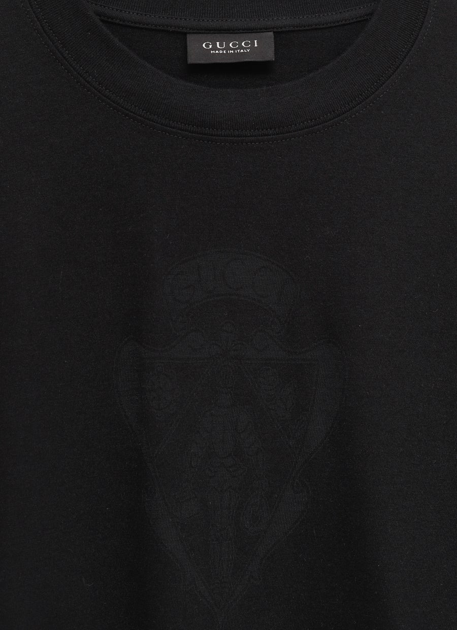 Camiseta con detalle en devoré para hombre