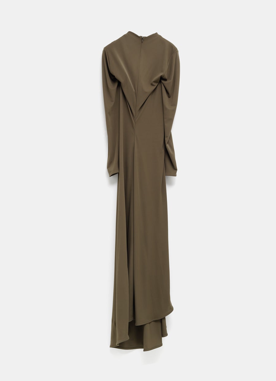 Vestido maxi drapeado