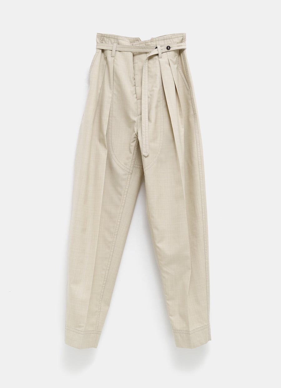 Pantalón de lana y algodón para mujer