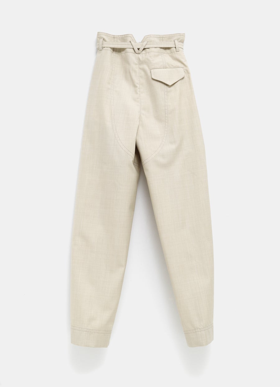 Pantalón de lana y algodón para mujer