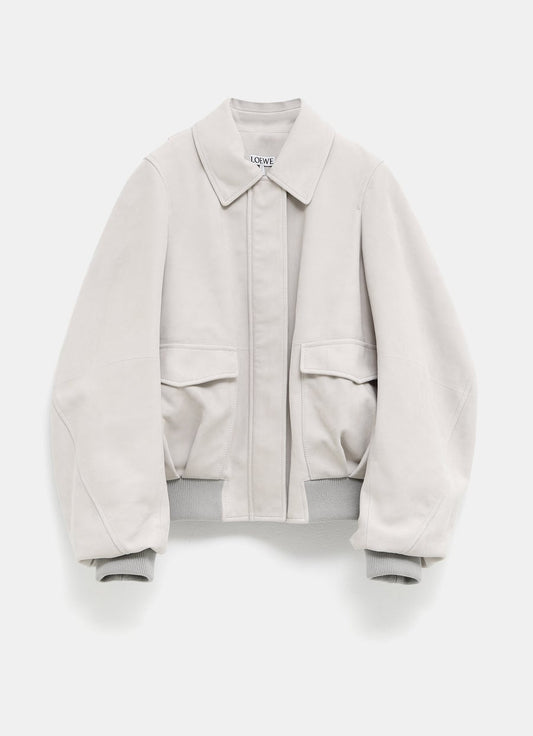 Chaqueta bomber de ante para mujer