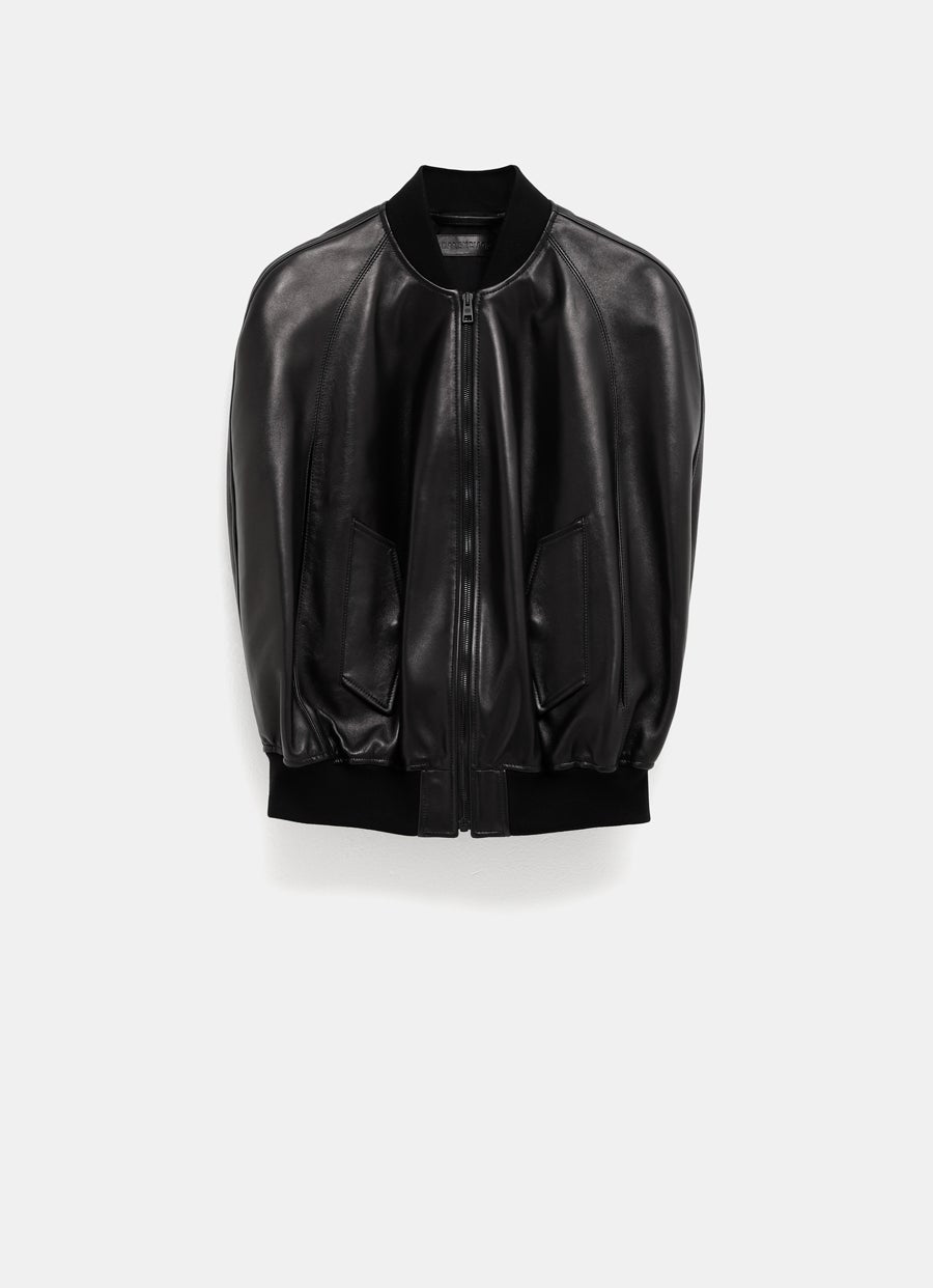 Chaqueta de piel envolvente para mujer