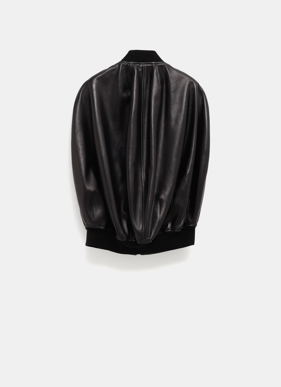 Chaqueta de piel envolvente para mujer