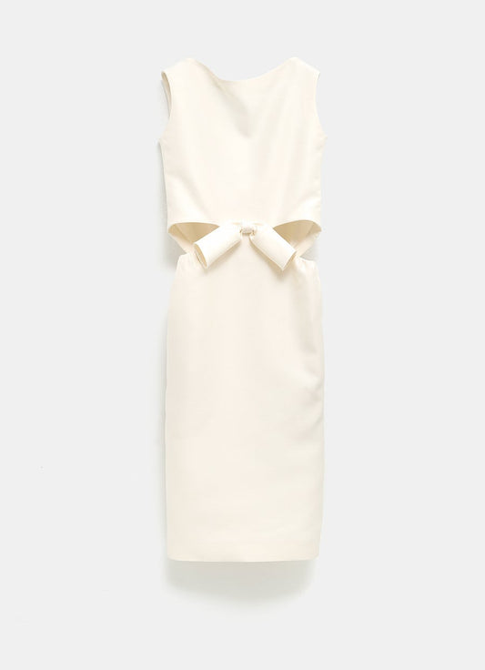 Vestido con lazo drapeado