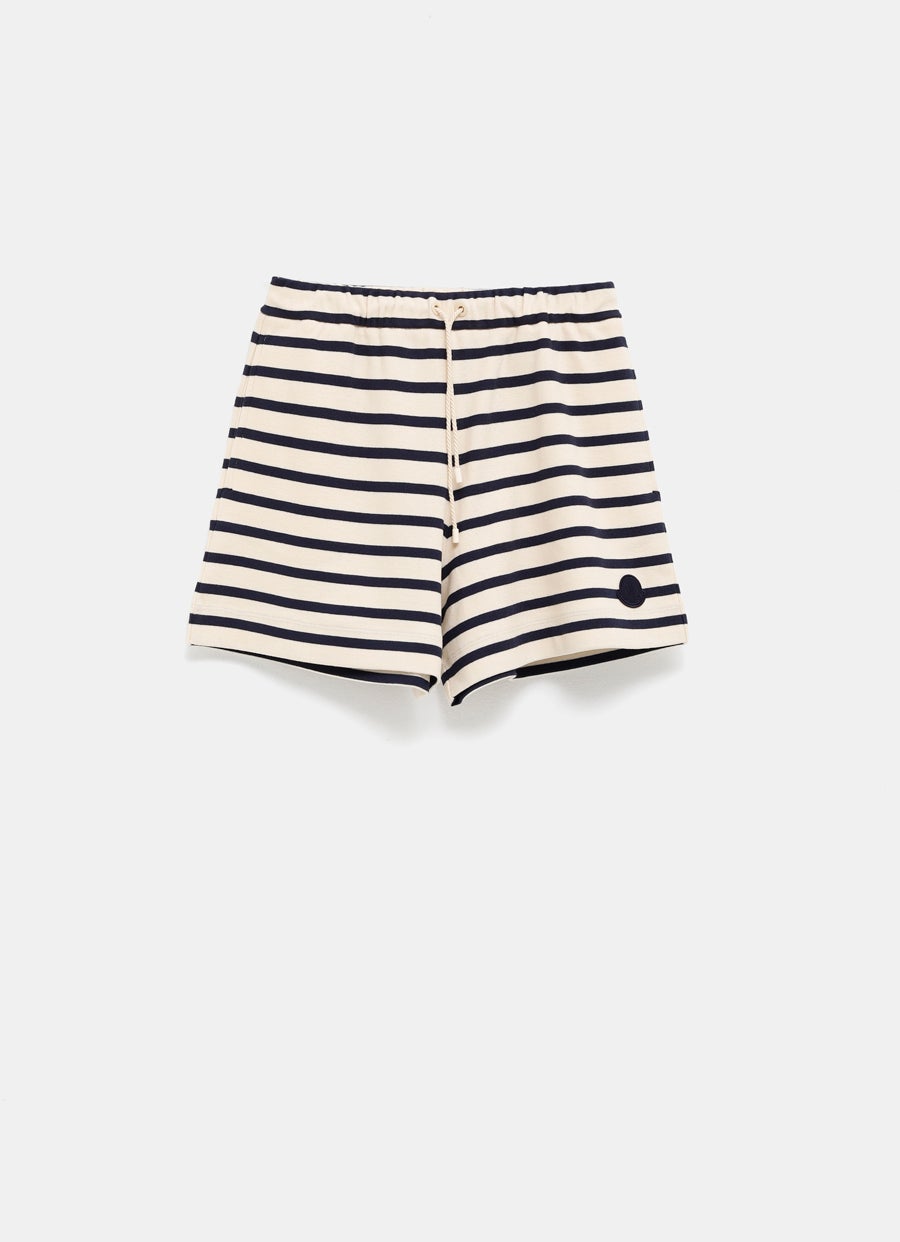 Pantalón corto a rayas